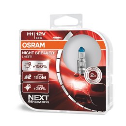 O-64150NL-HCB Żarówki halogenowe Osram H1 12V 55W P14,5s Night Breaker Laser +150% / 2 sztuki Osram