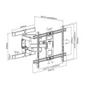 Uchwyt do telewizora Maclean, max VESA 600x400, 37-80", 60kg, czarny, MC-881 Maclean