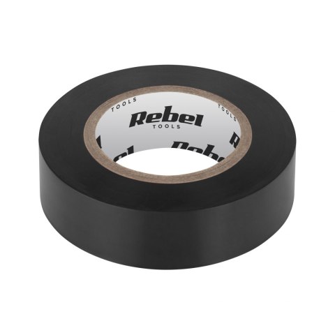 Taśma izolacyjna klejąca REBEL (0,13 mm x 19 mm x 20 yd) czarna Rebel