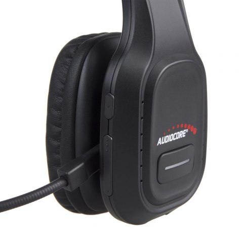 Słuchawki bluetooth ANC call center z mikrofonem Audiocore, QCC3020, ANC, AVRCP, A2DP, HSP, HFP, kodek SBC AAC, AC864 Audiocore Słuchawki bluetooth ANC call center z mikrofonem Audiocore, QCC3020, ANC, AVRCP, A2DP, HSP, HFP, kodek SBC AAC, AC864 Audiocore