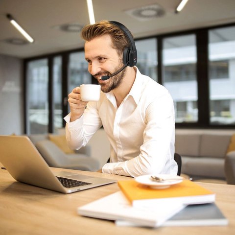 Słuchawki bluetooth ANC call center z mikrofonem Audiocore, QCC3020, ANC, AVRCP, A2DP, HSP, HFP, kodek SBC AAC, AC864 Audiocore Słuchawki bluetooth ANC call center z mikrofonem Audiocore, QCC3020, ANC, AVRCP, A2DP, HSP, HFP, kodek SBC AAC, AC864 Audiocore
