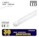 Świetlówka led 120cm 18w 3000k t8 g13 ciepła aluminiowa jednostronna NVOX