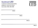 Świetlówka led 120cm 18w 3000k t8 g13 ciepła aluminiowa jednostronna NVOX