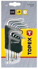 Klucze Torx T10-T50, zestaw 9 szt. TOPEX