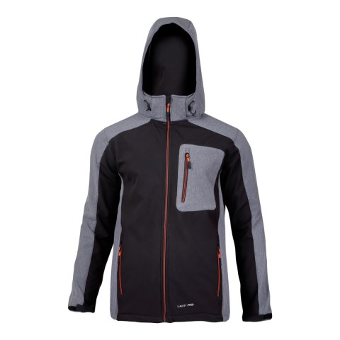 Kurtka softshell z kapt. czar.-szar.-pom., "l", ce, lahti Lahti Pro Kurtka softshell z kapt. czar.-szar.-pom., "l", ce, lahti Lahti Pro