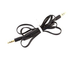 AK292A Kabel płaski jack 3,5mm 1m czarny ATL