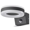 Lampa LED Maclean, ścienna, z czujnikiem PIR, PC+ALU, 20W, 1700lm, IP65, Neutral White 4000K, szara, MCE365 Maclean