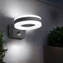 Lampa LED Maclean, ścienna, z czujnikiem PIR, PC+ALU, 20W, 1700lm, IP65, Neutral White 4000K, szara, MCE365 Maclean