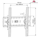 MC-778 51507 Uchwyt do telewizora 26-55 cali czarny do 45kg max vesa 400x400 Maclean