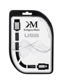 Kabel USB - micro USB gniazdo-wtyk 1.0m Kruger&Matz Kruger&Matz