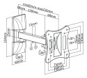 Uchwyt do ściany 13-27 cali czarny LPA51-111 (regulacja w pionie i w poziomie) Cabletech