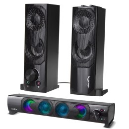 Głośniki komputerowe soundbar Audiocore 3Wx2, LED, USB 5v, wejście liniowe, AC955 Audiocore