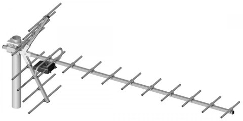 Antena TV kierunkowa 21-60 "Yaga" 19-elementów bez symetryzatora Tamiza TAMIZA