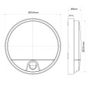 Lampa LED z czujnikiem ruchu Maclean , czujnik PIR, kolor biały, 15W, IP54, 1100lm,barwa neutralna, MCE291 W Maclean