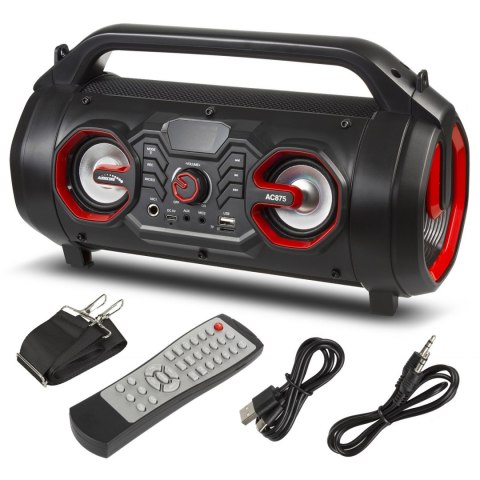 Głośnik przenośny bazooka Audiocore, bluetooth 5.0, radio FM, karta micro, SDIPX4, 2000mAh, AC875 Audiocore Głośnik przenośny bazooka Audiocore, bluetooth 5.0, radio FM, karta micro, SDIPX4, 2000mAh, AC875 Audiocore