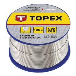 Lut cynowy 60% Sn, drut 1.5 mm, 100 g TOPEX