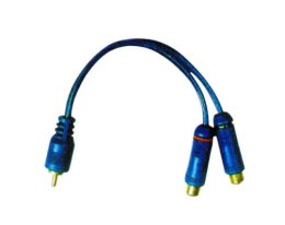 KPO2615 Kabel 1 x rca wtyk - 2 gniazda rca 0.2m LP