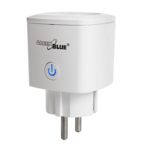 Zdalnie sterowane gniazdko WiFi GreenBlue, Android/iOS/Alexa/Google Home, zuż. energii, timer, max 3680W, typ F, GB720 F GreenBlue