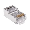 Wtyk telefon. RJ45 8P 8C(drut)przelotowy CAT.6E ekranowany LP