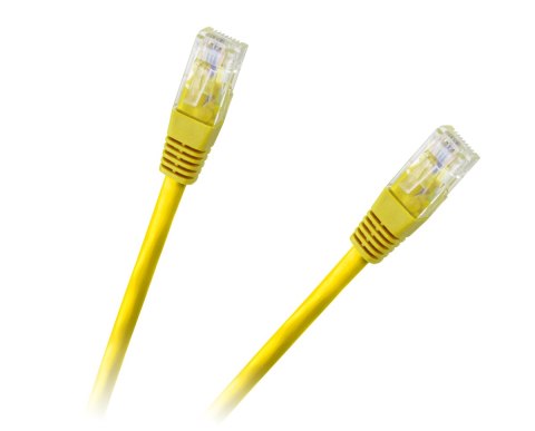 Patchcord kabel UTP 8c wtyk-wtyk 1.0m CCA żółty cat.6e LP