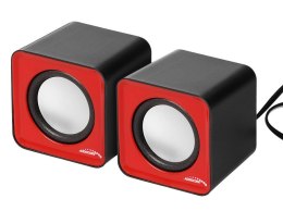 AC870 R 43397 Głośniki komputerowe 6W USB Red&Black Audiocore