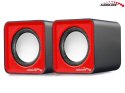 AC870 R 43397 Głośniki komputerowe 6W USB Red&Black Audiocore