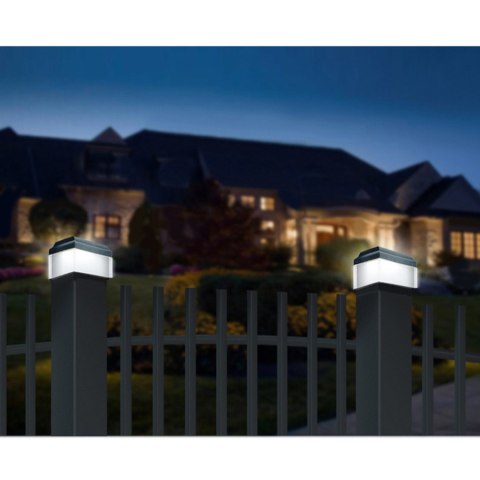 Lampa solarna LED na słupek GreenBlue, 100x100mm, daszek kopertowy, GB128 GreenBlue Lampa solarna LED na słupek GreenBlue, 100x100mm, daszek kopertowy, GB128 GreenBlue