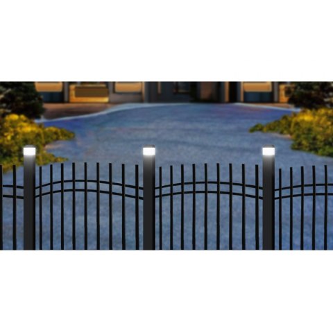 Lampa solarna LED na słupek GreenBlue, 100x100mm, daszek kopertowy, GB128 GreenBlue Lampa solarna LED na słupek GreenBlue, 100x100mm, daszek kopertowy, GB128 GreenBlue