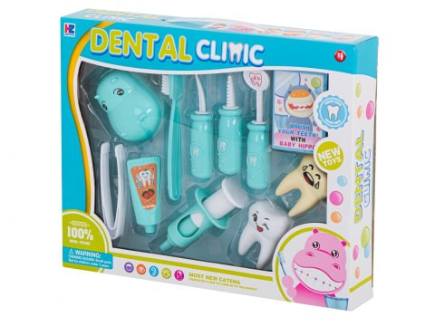 Dentysta zestaw lekarski hipopotam niebieski Dentysta zestaw lekarski hipopotam niebieski