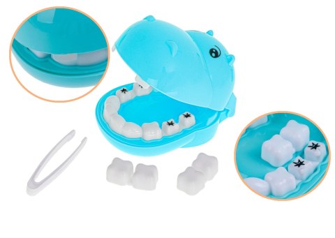 Dentysta zestaw lekarski hipopotam niebieski Dentysta zestaw lekarski hipopotam niebieski