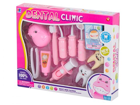 Dentysta zestaw lekarski hipopotam różowy Dentysta zestaw lekarski hipopotam różowy