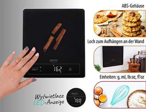 Cr 3175 waga kuchenna - 15kg - bezdotykowe tarowanie camry Cr 3175 waga kuchenna - 15kg - bezdotykowe tarowanie camry