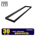 Panel led sufitowy 120x30 48w lampa slim kaseton 3000k ciepły+ ramka natynkowa czarna NVOX