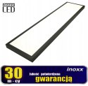 Panel led sufitowy 120x30 48w lampa slim kaseton 4000k neutralny + ramka natynkowa czarna NVOX