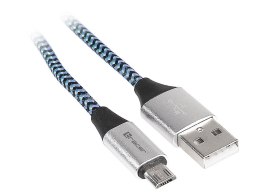 Kabel TRACER USB 2.0 AM - micro 1,0m czarno-niebieski TRACER