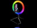 Lampa pierścieniowa TRACER RGB RING 26cm ze statywem TRACER