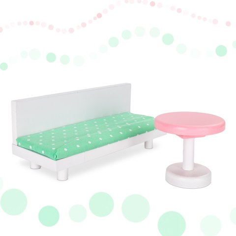 Domek dla lalek drewniany+ mebelki pastelowy 117cm Domek dla lalek drewniany+ mebelki pastelowy 117cm