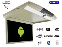 Monitor podwieszany podsufitowy led 15cali z systemem android usb fm bt wifi 12v/24v NVOX