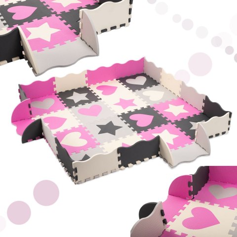Puzzle piankowe mata / kojec 36el szaro-różowa 143cm x 143cm x 1cm Puzzle piankowe mata / kojec 36el szaro-różowa 143cm x 143cm x 1cm