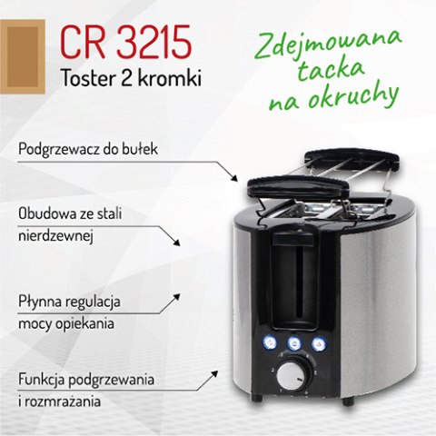 Toster 2 kromki Camry Toster 2 kromki Camry