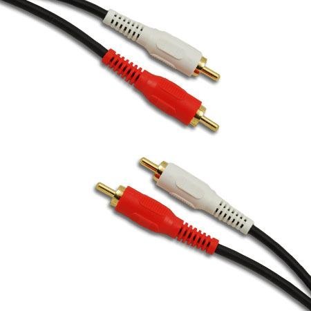 Kabel 2 x RCA - 2 x RCA 1,5m czarny 4mm LP