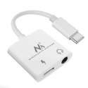 Adapter USB Type-C - 3,5mm mini jack z Power Delivery (PD) 30W Maclean, MCTV-848 Maclean