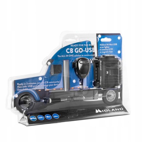 Zestaw CB Midland, radio M-Mini+antena LC29 Midland Zestaw CB Midland, radio M-Mini+antena LC29 Midland