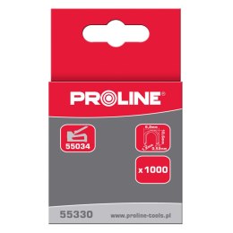 55332 Zszywki hartowane typ R półokrągłe, L=12mm, Proline Proline