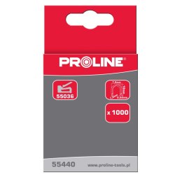 55440 Zszywki hartowane typ G półokrągłe, L=10mm, Proline Proline