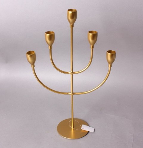 Cedric gold świecznik 23,5x10xh37,5cm 5 ramienny Cedric gold świecznik 23,5x10xh37,5cm 5 ramienny