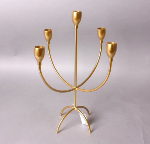 Cedric gold świecznik 25x16xh32cm 5 ramienny Cedric gold świecznik 25x16xh32cm 5 ramienny