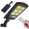 Solarna lampa uliczna LED z czujnikiem ruchu i pilotem Maclean IP54, 4W, 400lm, 6500K, Li-ion 1200 mAh, 3 tryby pracy MCE446 Maclean