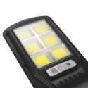 Solarna lampa uliczna LED z czujnikiem ruchu i pilotem Maclean IP54, 4W, 400lm, 6500K, Li-ion 1200 mAh, 3 tryby pracy MCE446 Maclean