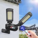 Solarna lampa uliczna LED z czujnikiem ruchu i pilotem Maclean IP54, 5W, 2x450lm, 6500K, Li-ion 2400 mAh, 3 tryby pracy MCE447 Maclean